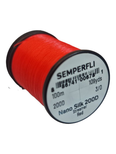 Semperfli Nano Silk Streamer 200D (3/0) Red Threads