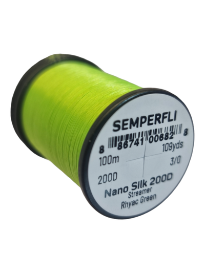 Semperfli Nano Silk Streamer 200D (3/0) Rhyac Green Threads
