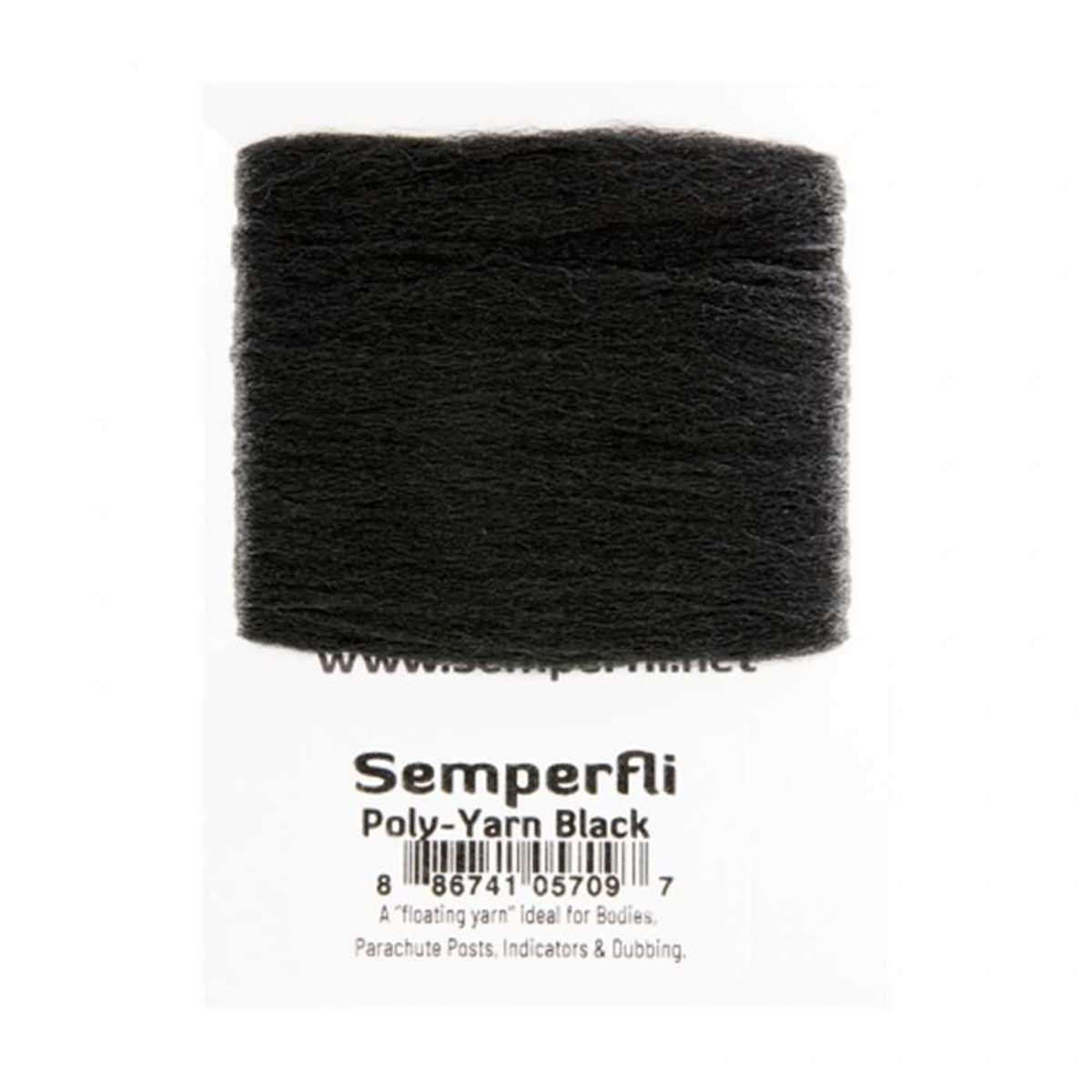 Semperfli Poly-Yarn Black Chenilles, Body Materials