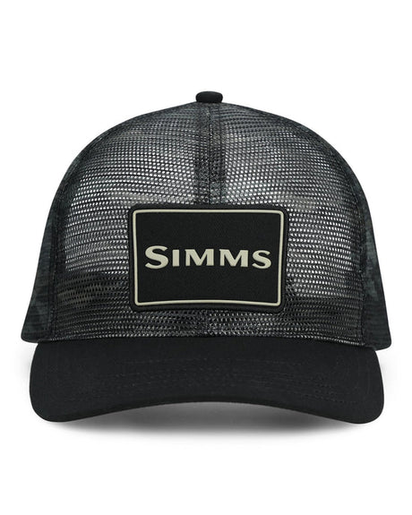 Simms Mesh All-Over Trucker Tiger Camo Black/Dark Gunmetal Hats, Gloves, Socks, Belts