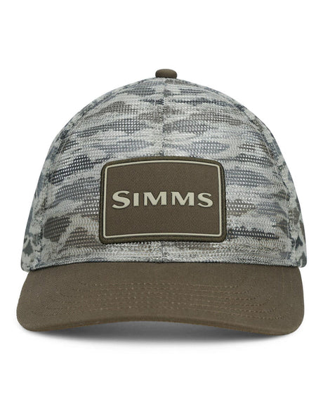 Simms Mesh All-Over Trucker Tiger Camo Sand/Smoke Hats, Gloves, Socks, Belts