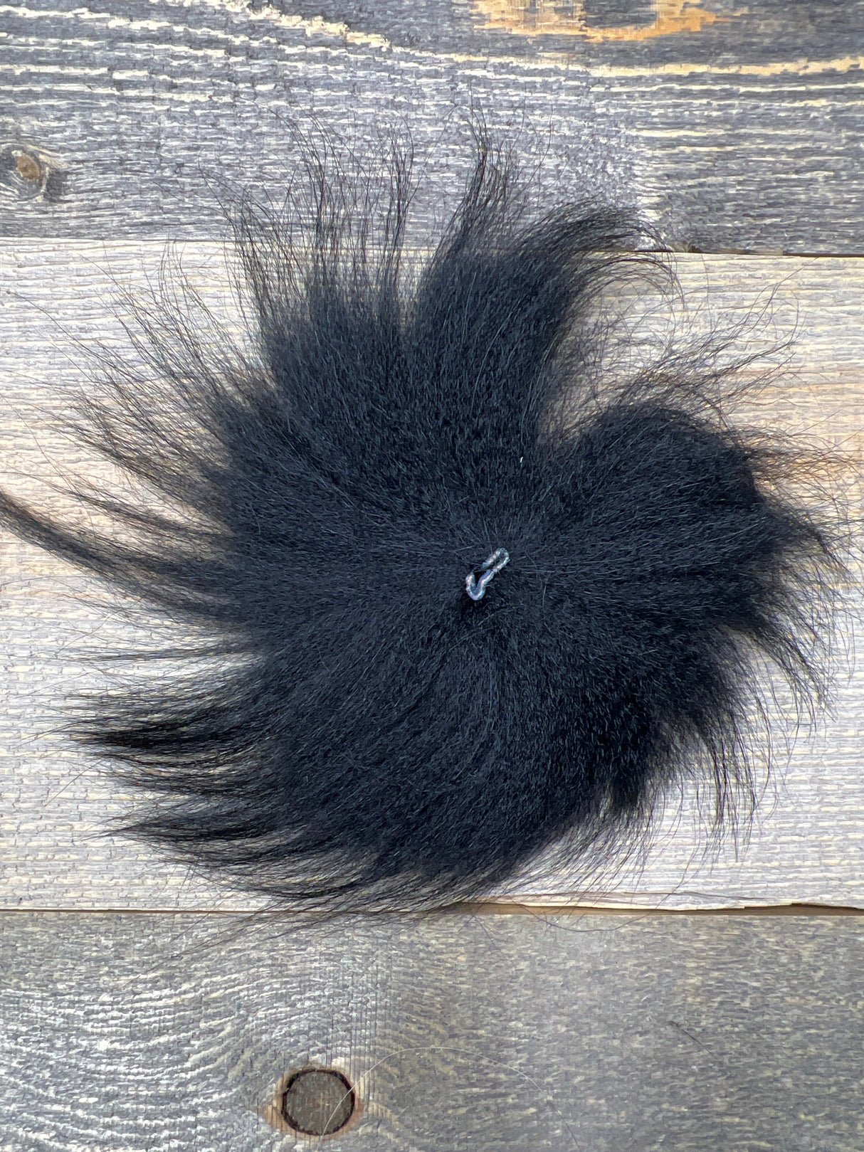 Spent Fly Fishing Arctic Fox Tail Ring Black Fox Fur