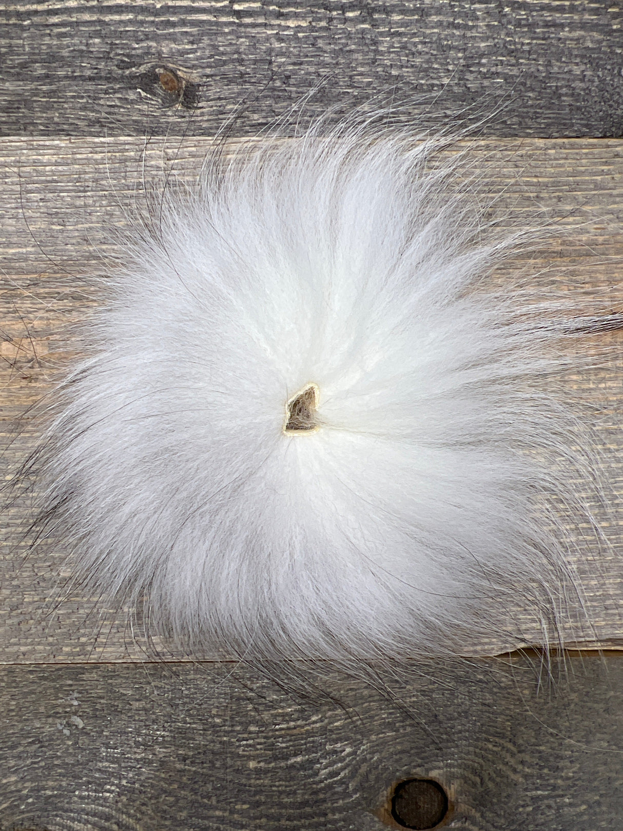 Spent Fly Fishing Arctic Fox Tail Ring White Fox Fur
