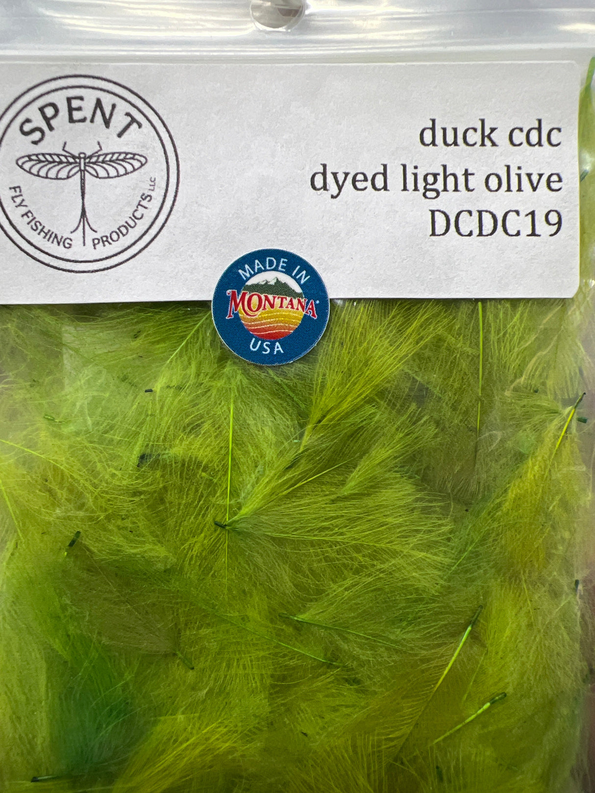 Spent Fly Fishing Duck CDC - Cul de Canard Light Olive Cul de Canard - CDC