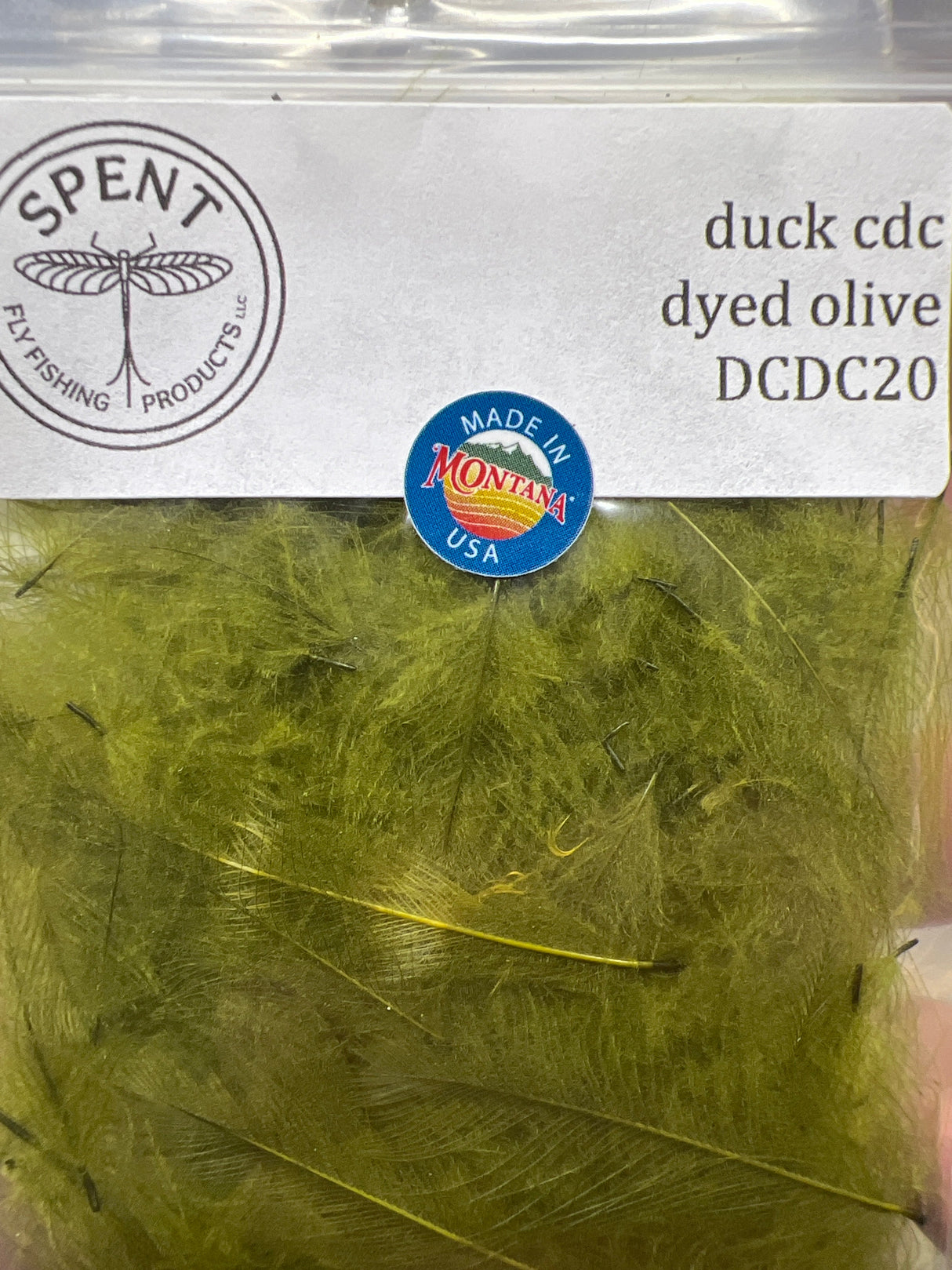 Spent Fly Fishing Duck CDC - Cul de Canard Olive Cul de Canard - CDC