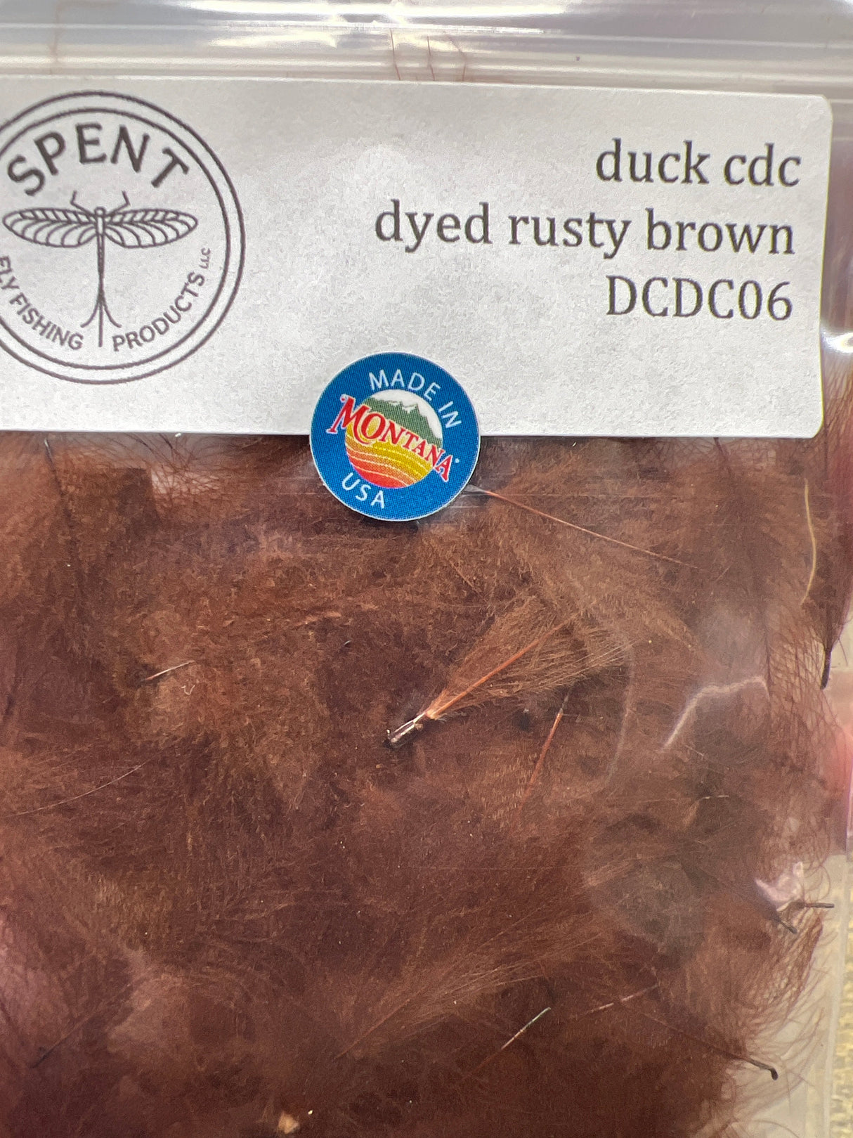 Spent Fly Fishing Duck CDC - Cul de Canard Rusty Brown Cul de Canard - CDC