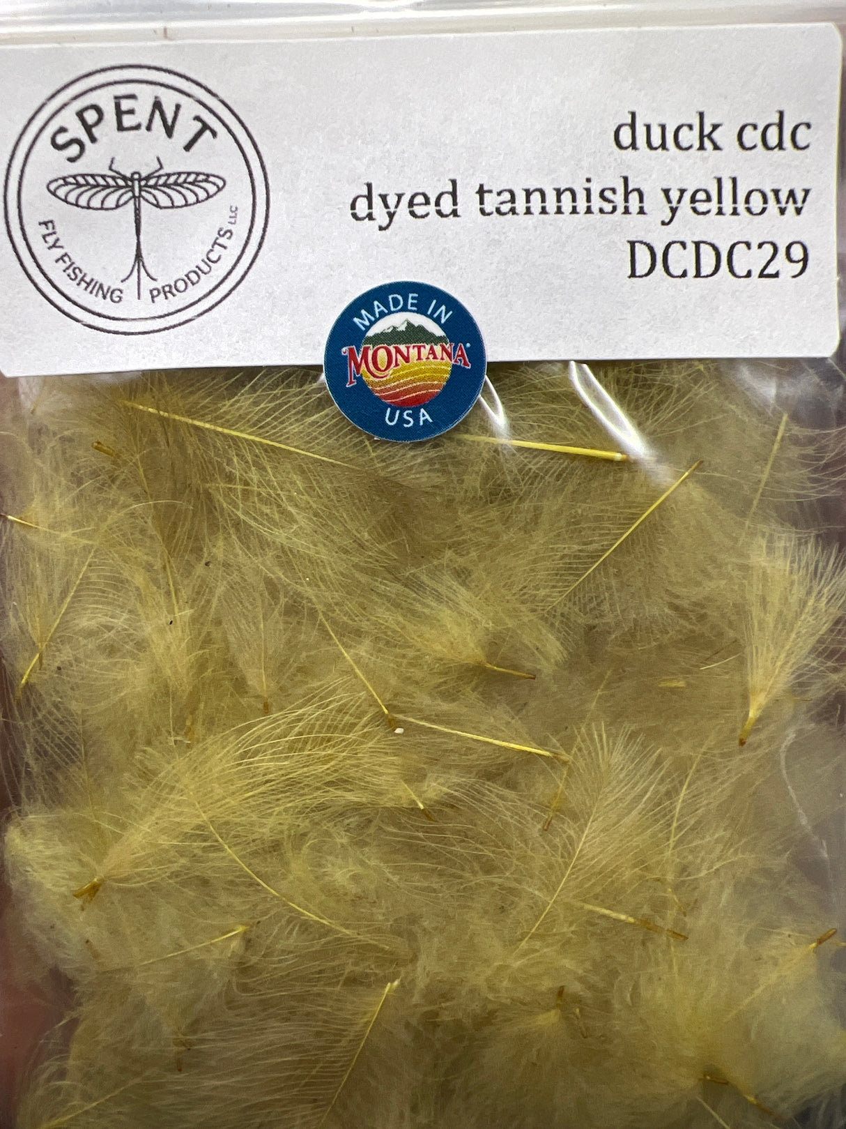 Spent Fly Fishing Duck CDC - Cul de Canard Tannish Yellow Cul de Canard - CDC