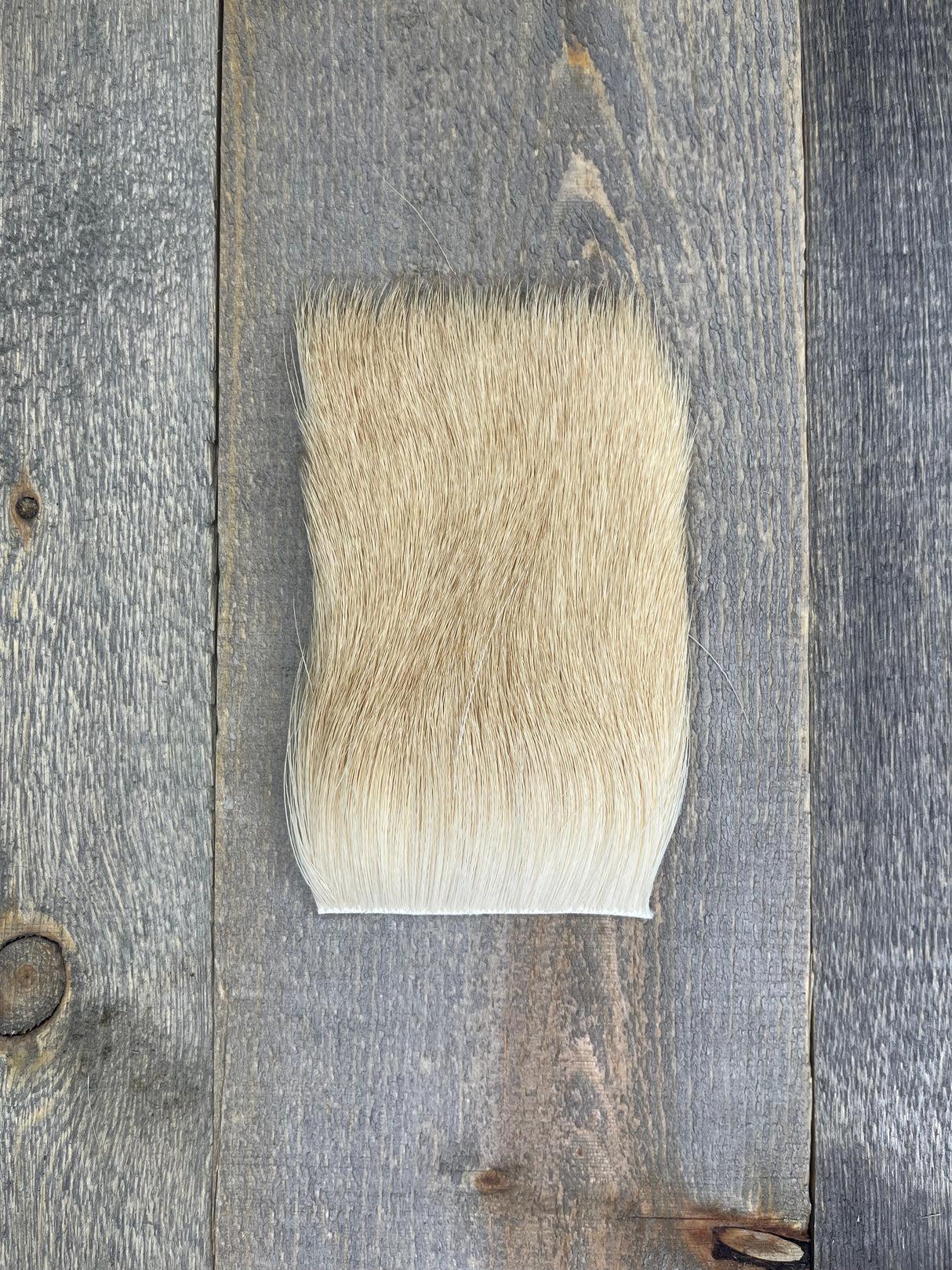 Varner's Big Bug Deer Hair 3" x 4" Patch - Late Season Grade #1 Bleached Deer Hair