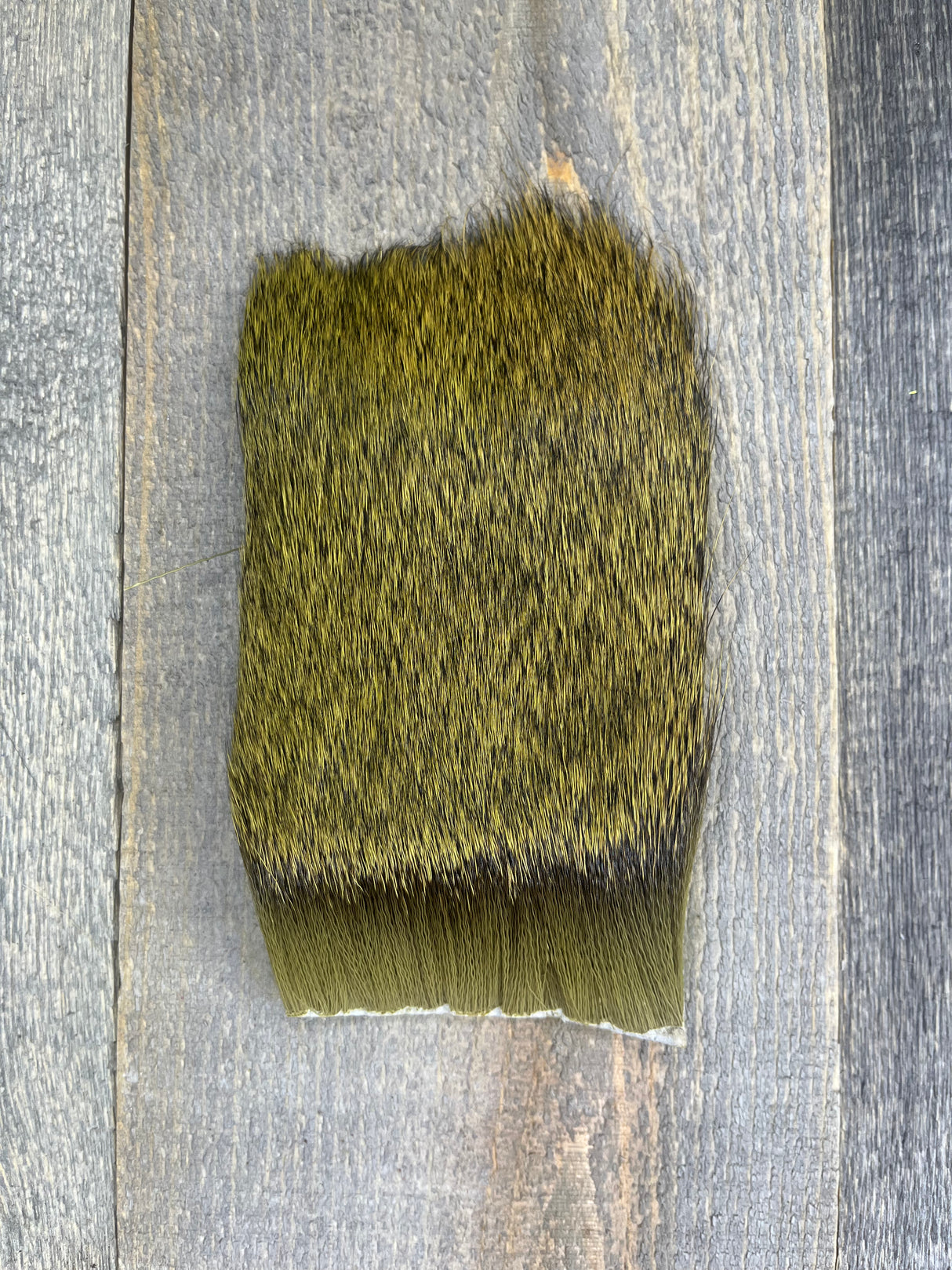 Varner's Big Bug Deer Hair 3" x 4" Patch - Late Season Grade #1 Olive Deer Hair