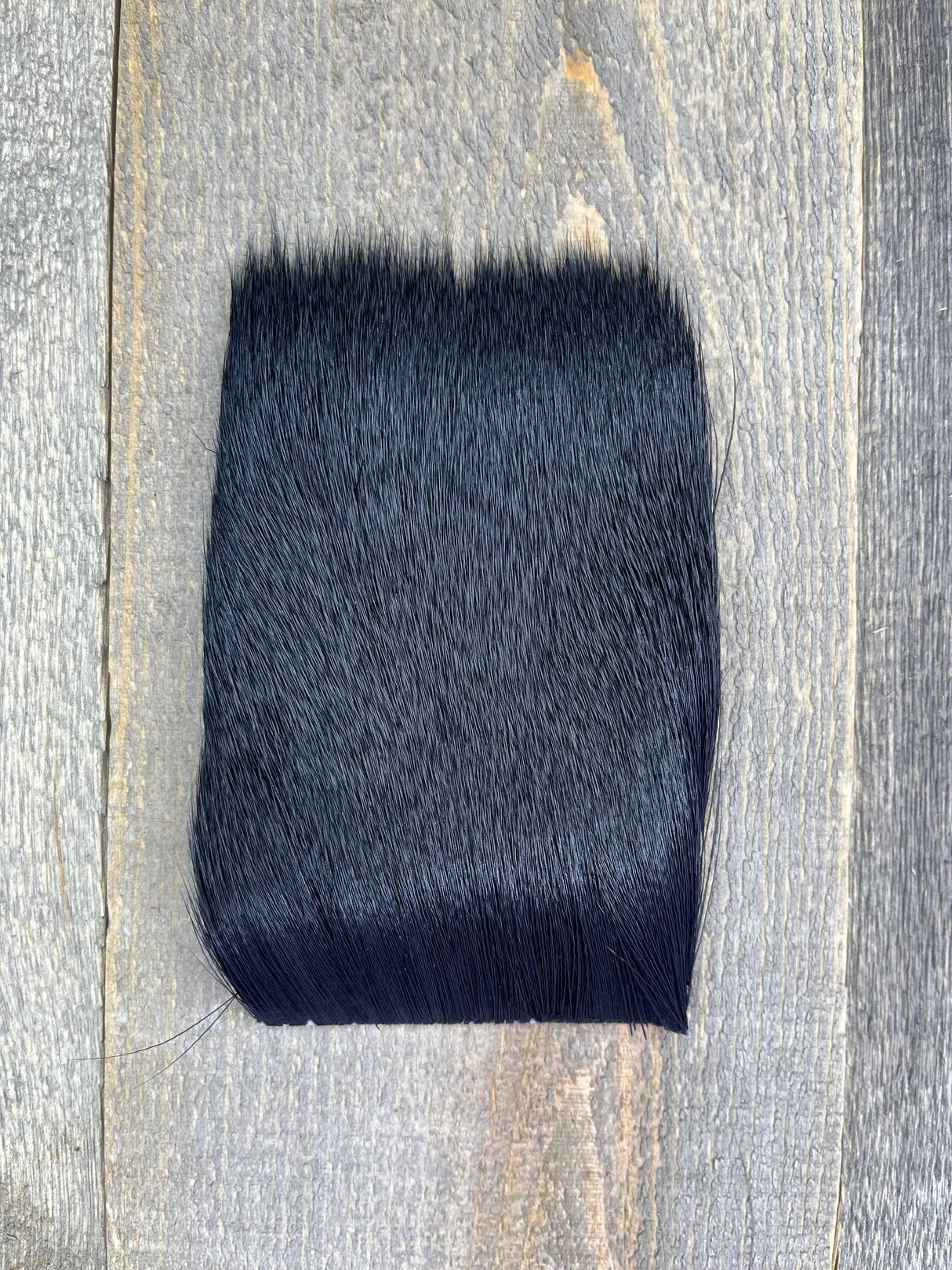 Varner's Big Bug Deer Hair 3" x 4" Patch - Mid Season Grade #1 Black Deer Hair