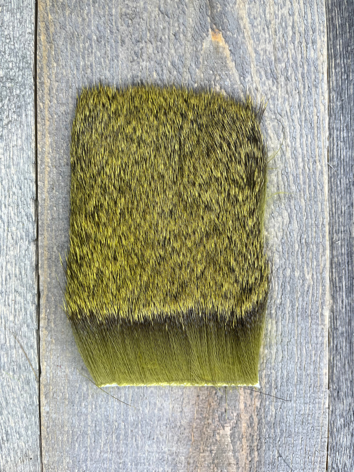 Varner's Big Bug Deer Hair 3" x 4" Patch - Mid Season Grade #1 Golden Olive Deer Hair