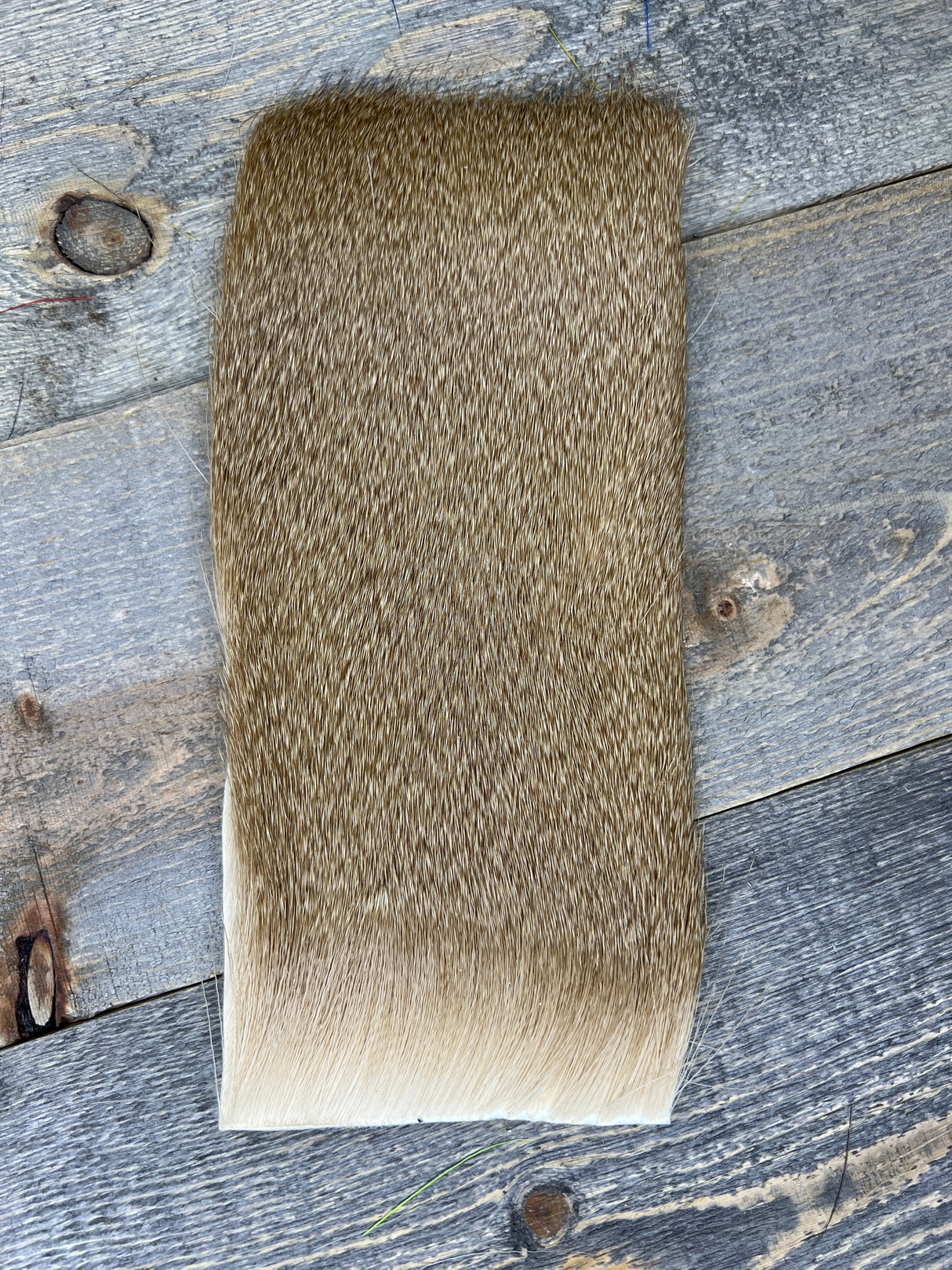 Varner's Big Bug Deer Hair 4" x 8" Patch - Late Season Grade #1 Ash Deer Hair