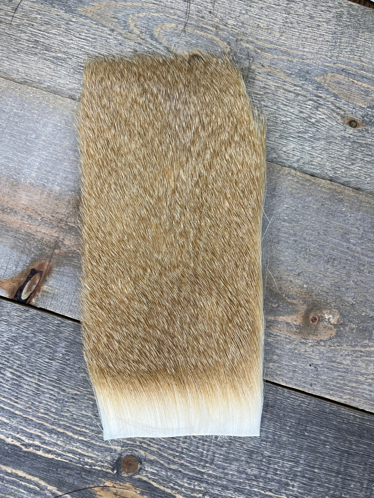Varner's Big Bug Deer Hair 4" x 8" Patch - Late Season Grade #2 Ginger Bleach Deer Hair
