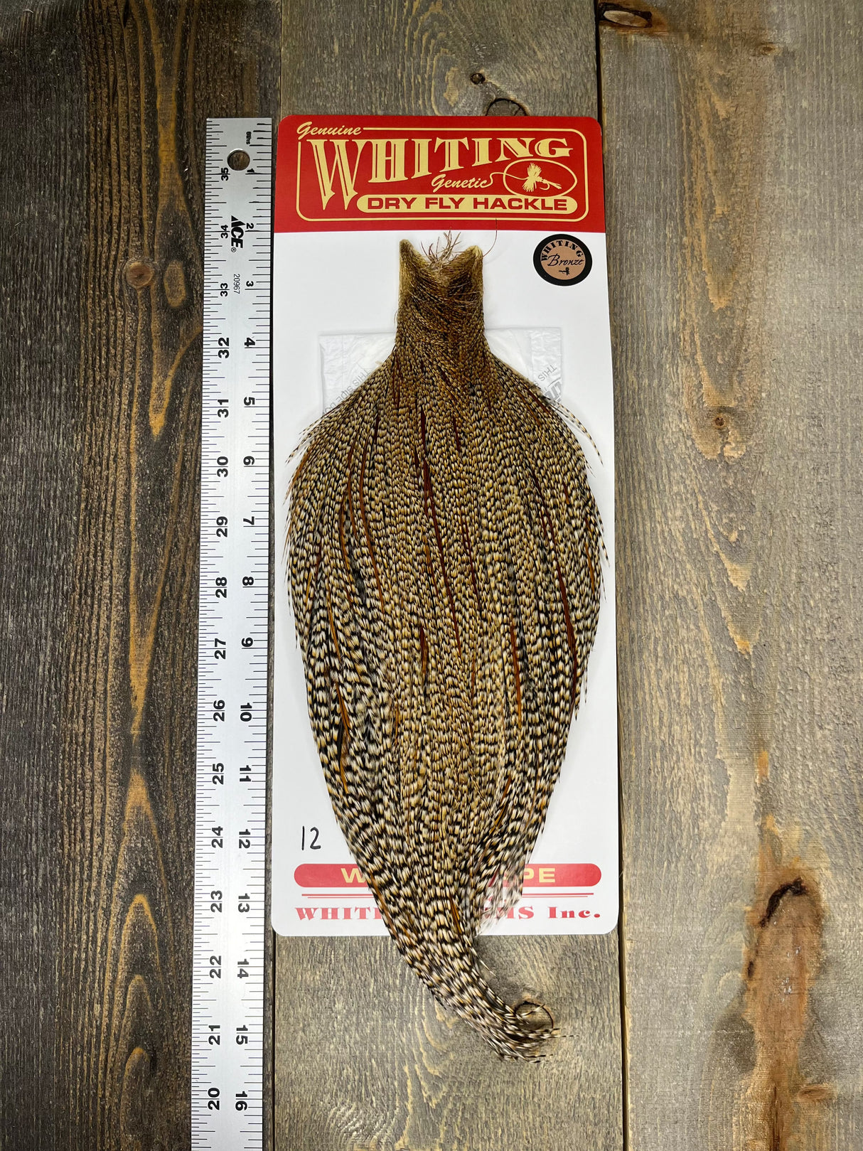 Whiting Bronze Cree Cape #12 Dry Fly Hackle