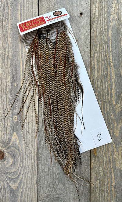 Whiting Bronze Grade Saddle Cree #2 Dry Fly Hackle