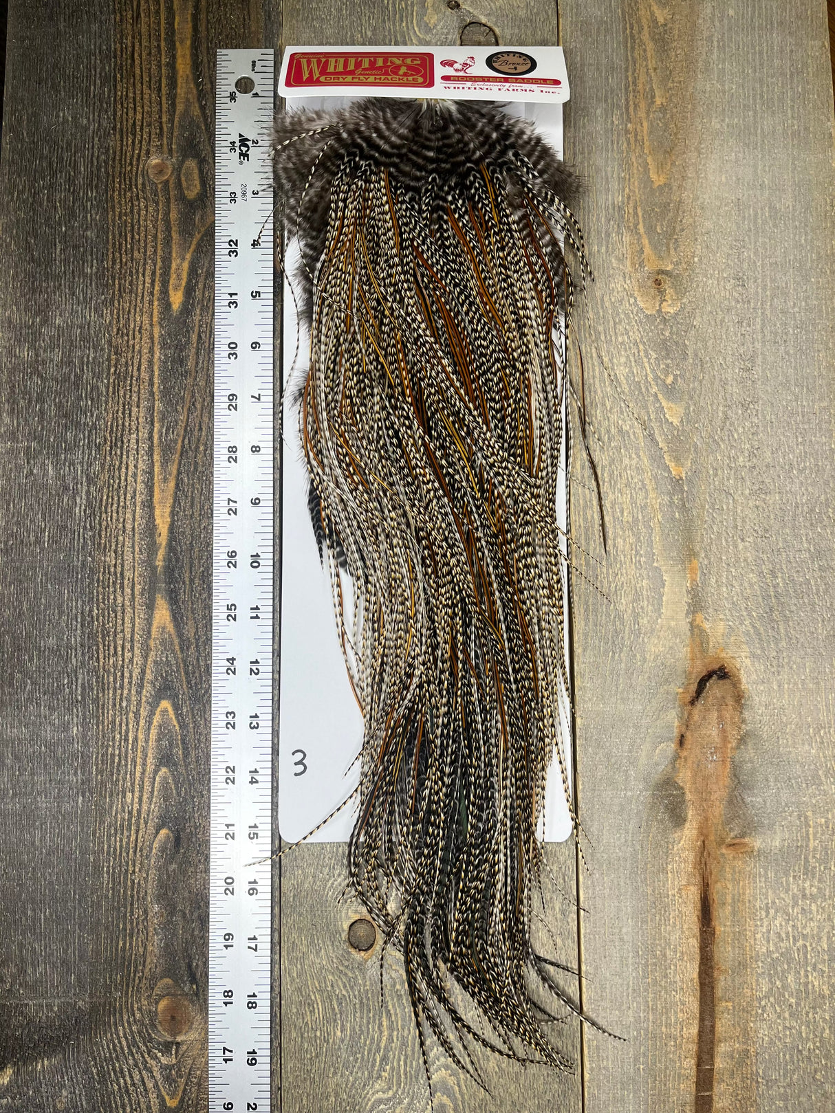 Whiting Bronze Midge Saddle Cree #3 Dry Fly Hackle