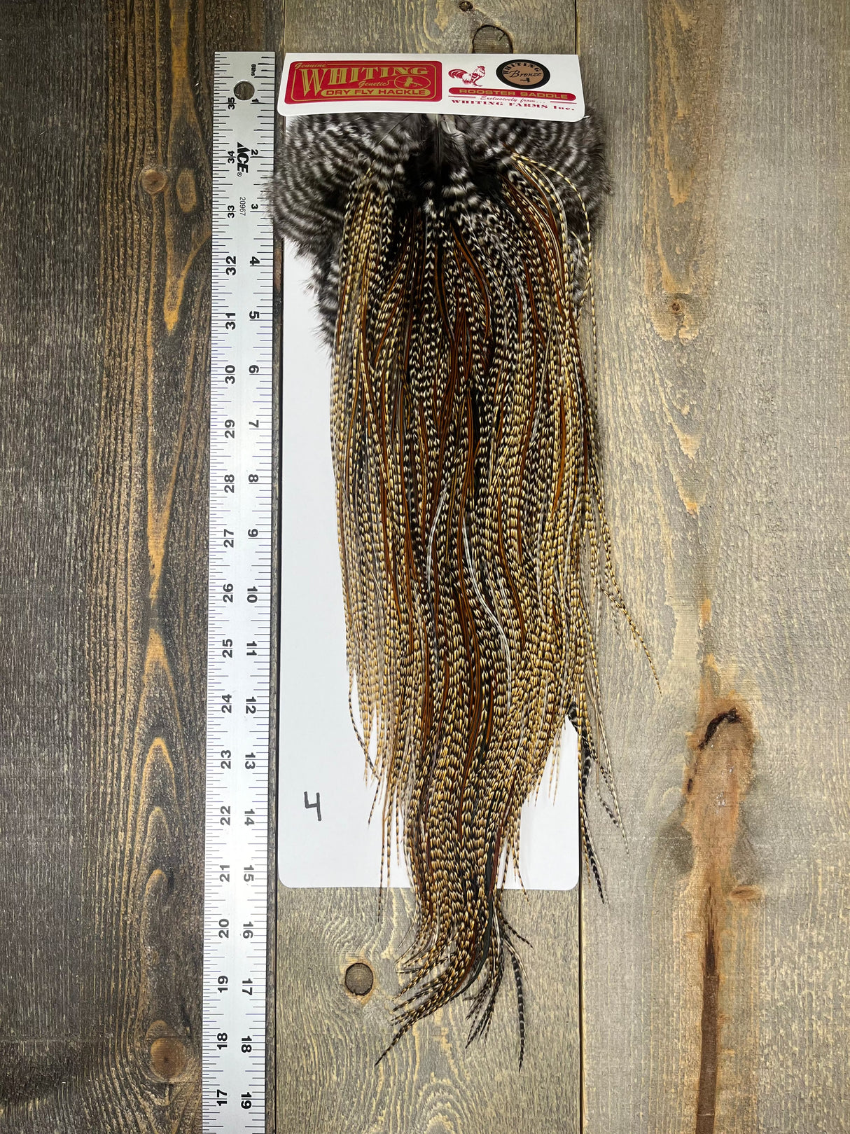 Whiting Bronze Midge Saddle Cree #4 Dry Fly Hackle