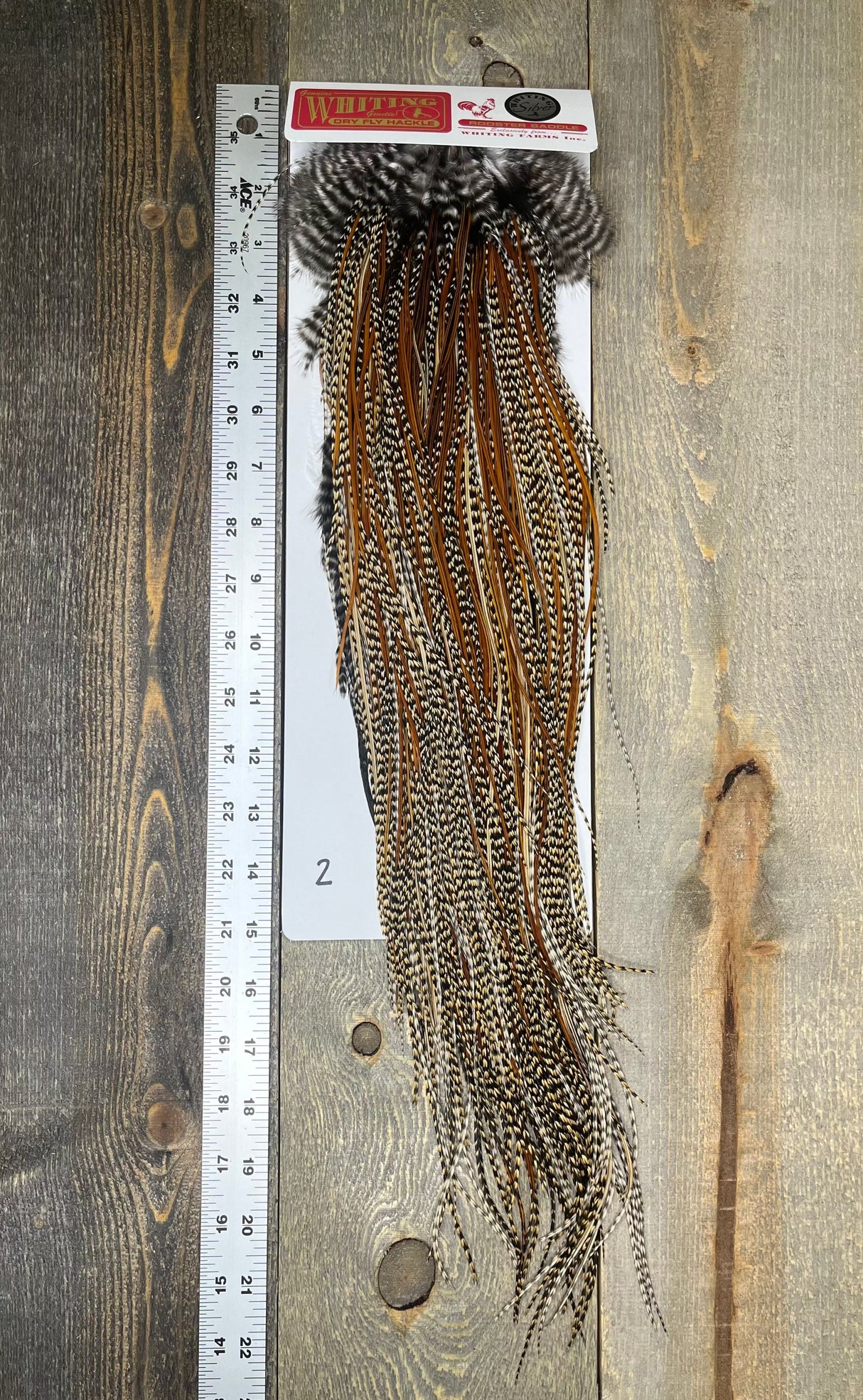 Whiting Silver Grade Midge Saddle Cree #2 Dry Fly Hackle