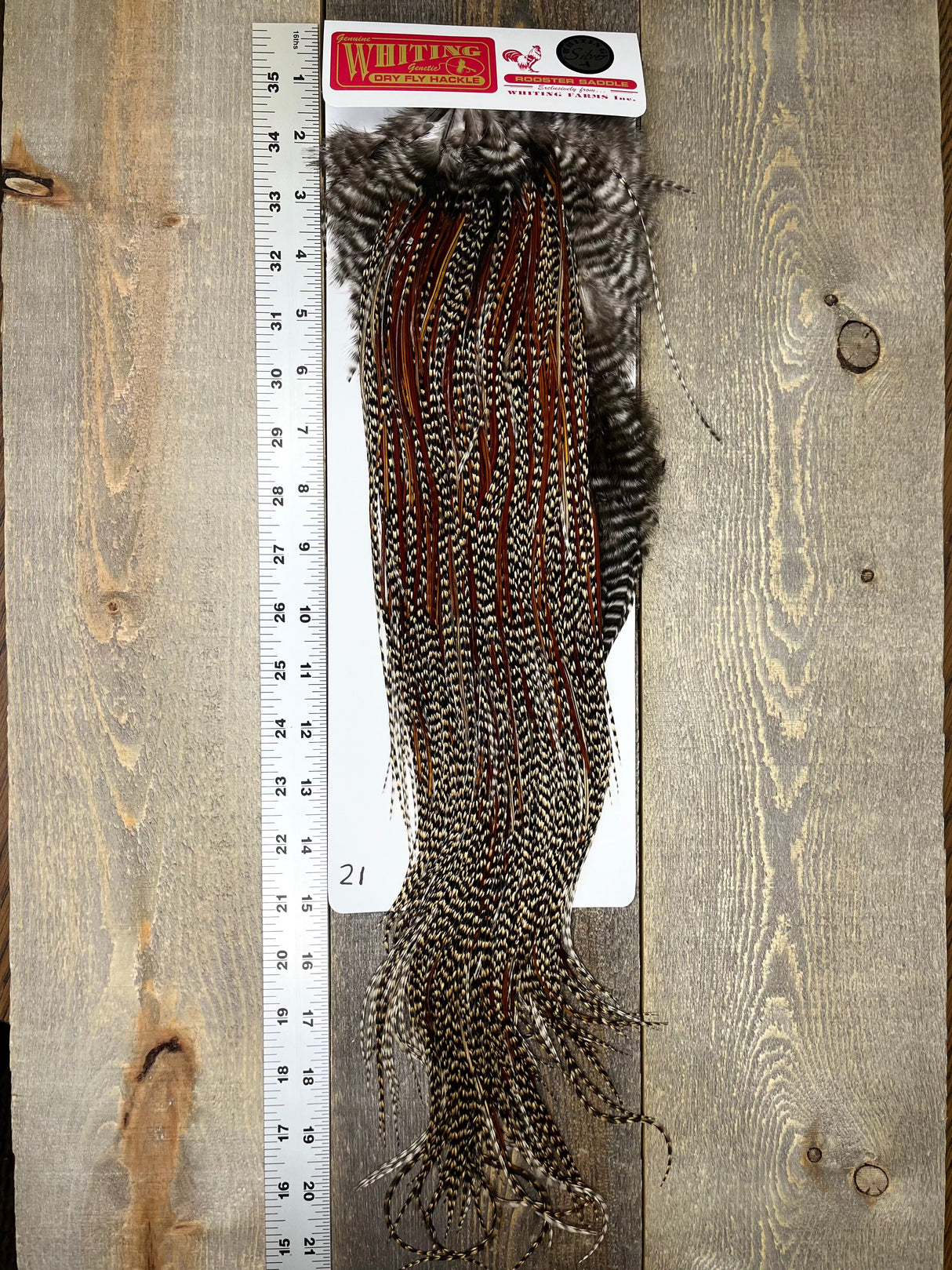 Whiting Silver Grade Saddle Cree #21 Dry Fly Hackle