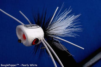 Boogle Bug BooglePopper Pearly White / #6 Warmwater Flies