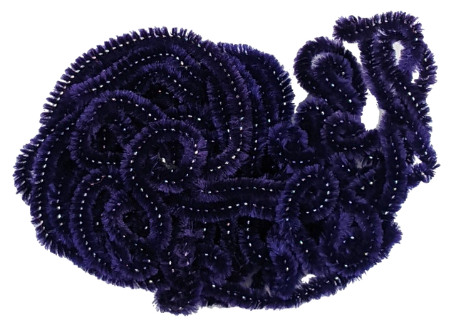 Cascade Crest Sparkle Chenille Silver Core Purple Chenilles, Body Materials