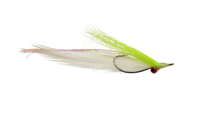 Clouser's Bendback Half & Half chartreuse white smallmouth bass fly fishing