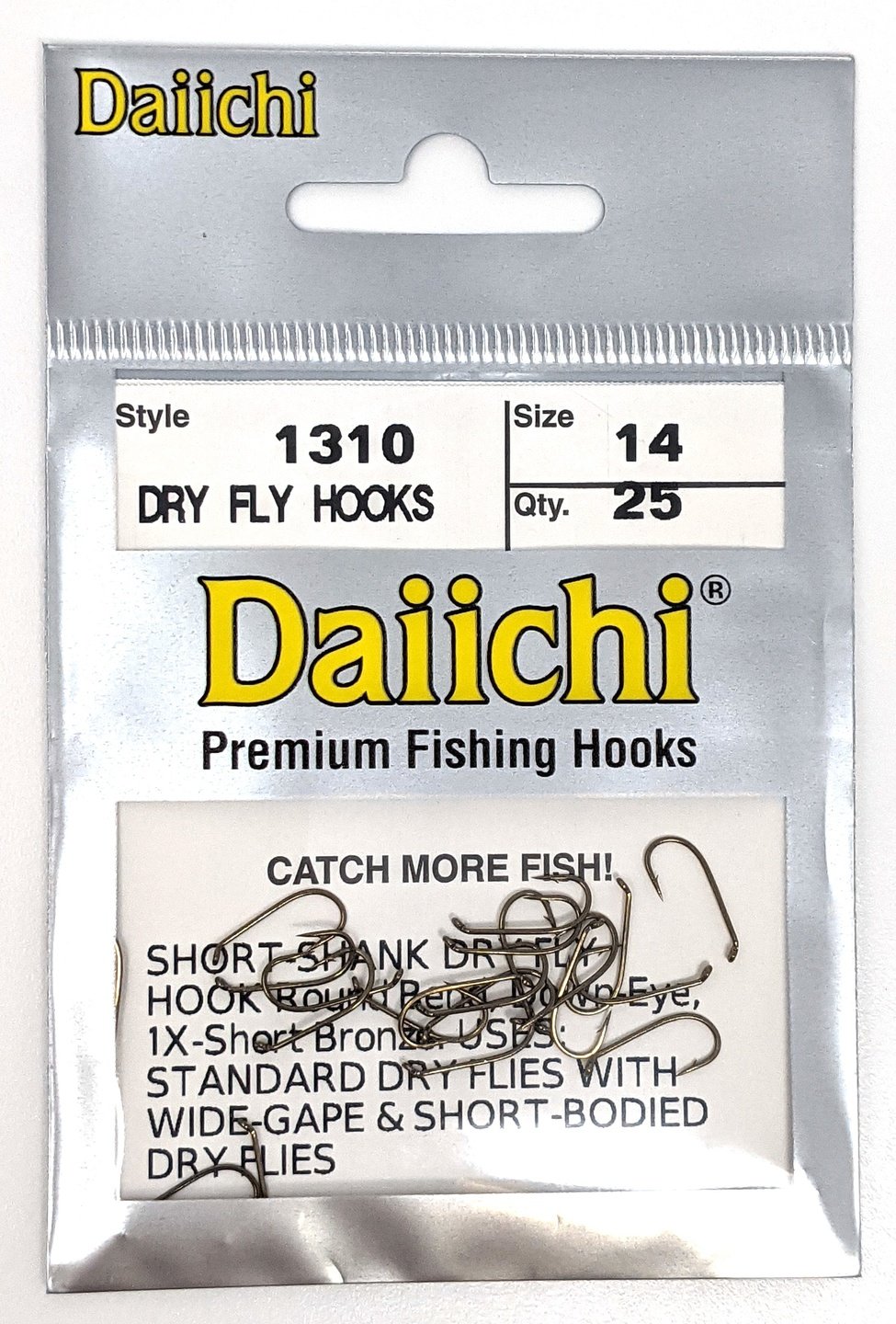 Daiichi 1310 Short-Shank Down Eye Hook size 14 25 pack – Dakota Angler &  Outfitter