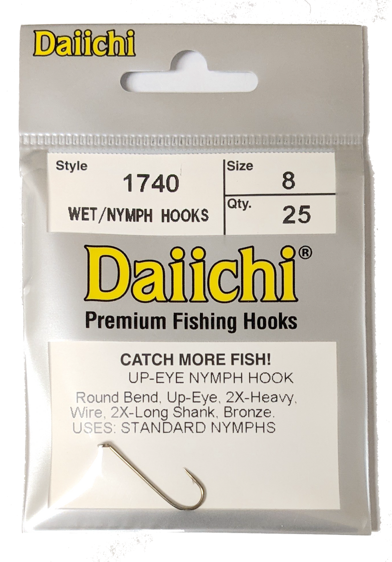 Daiichi 1740 Up Eye Nymph Hook 25 pack Hooks