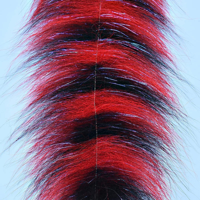 EP Sommerlattes Foxy Brush Grizzly Black/Red Chenilles, Body Materials