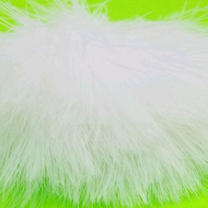 Fish Hunter Blood Quill Marabou FL. White (UV) Saddle Hackle, Hen Hackle, Asst. Feathers