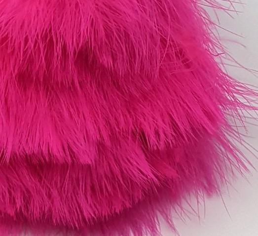 Fish Hunter Spey Blood Quill Marabou FL. Hot Pink (UV) Saddle Hackle, Hen Hackle, Asst. Feathers