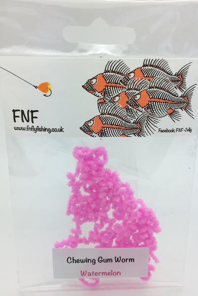 FNF Chewing Gum Worm Chenille 3mm Watermelon Chenilles, Body Materials