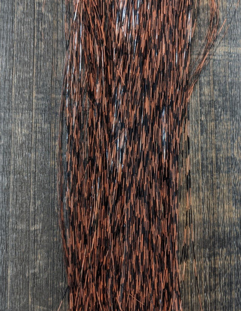 Grizzly Barred Flashabou Fl. Orange Black Barred Flash, Wing Materials