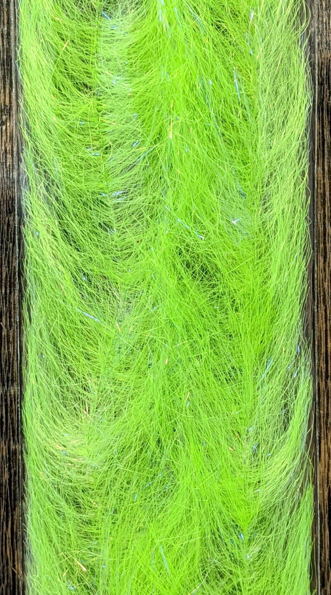 H20 Flash Blend Baitfish Brush 1 inch Fl Chartreuse Chenilles, Body Materials