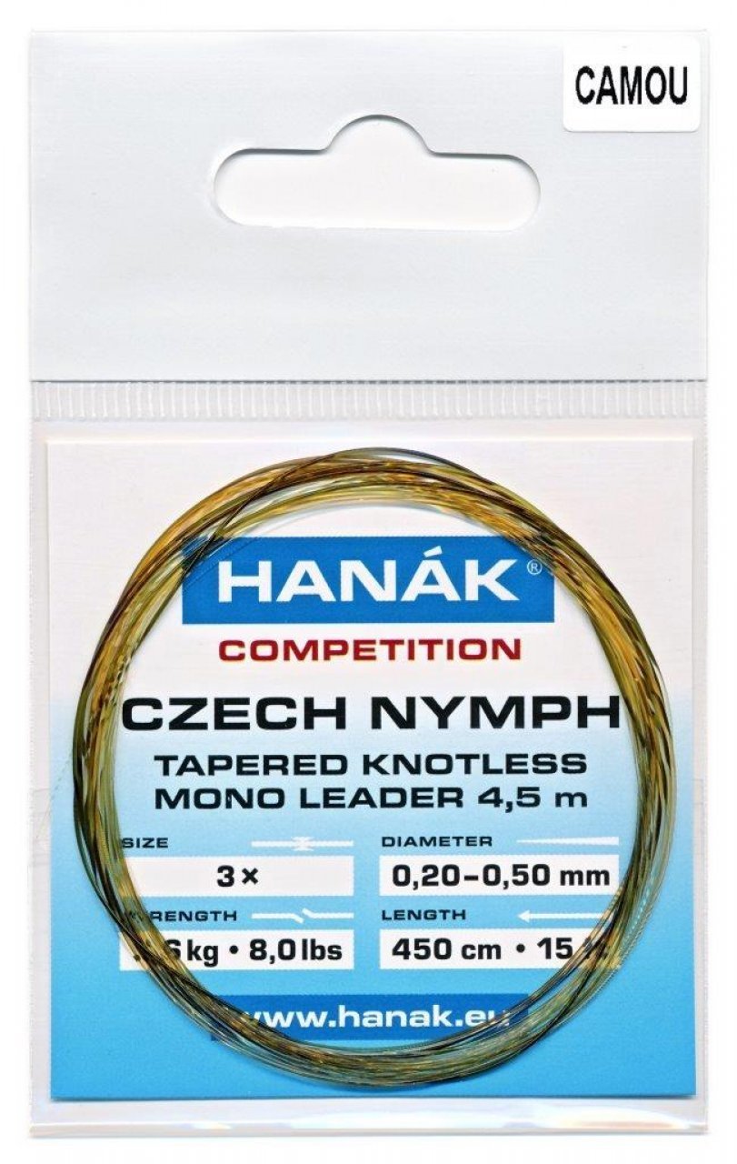 Hanak Czech Nymph Leader Camo 15'