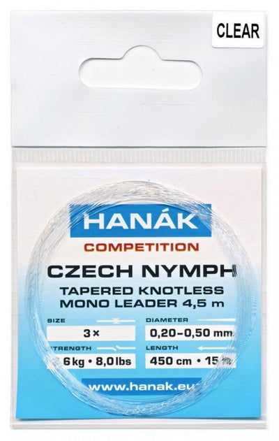 Hanak Czech Nymph Leader Clear 15'