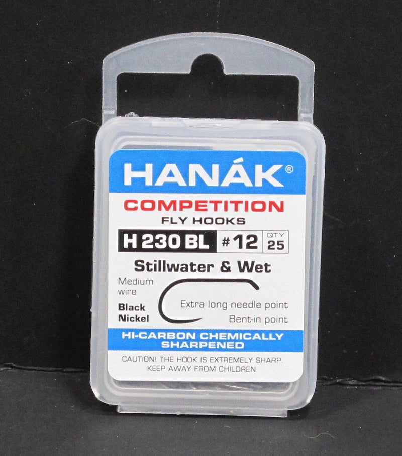 Hanak Hooks Model 230 BL Wet Fly 25 Pack 12 Hooks