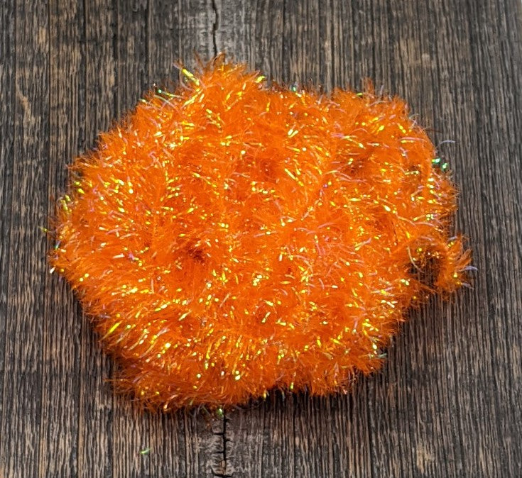 Hareline Cactus Chenille Hot Orange / Large Chenilles, Body Materials