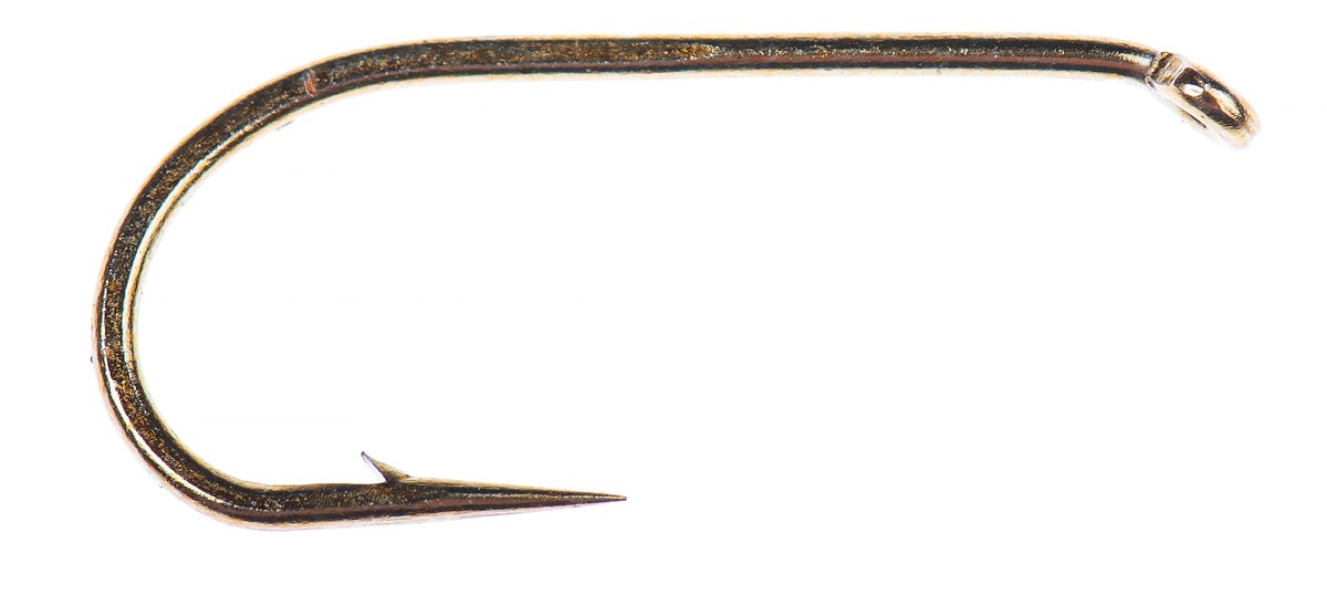 Hareline Core C1100 Dry Fly Down Eye Bronze Hook #6 Hooks