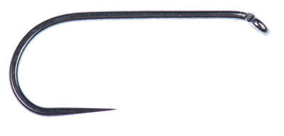 Hareline Core C1190 Dry and Light Nymph Black Nickel Hook #10 Hooks