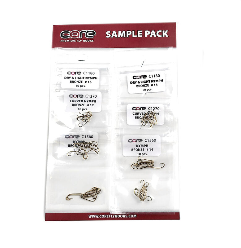 Hareline Core Starter Hook Assortment Pack Hooks