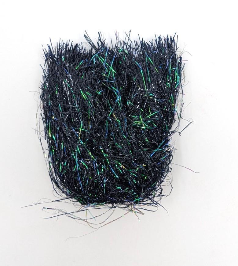 Hareline Dubbin Baitfish Emulator Flash Black #11 Chenilles, Body Materials