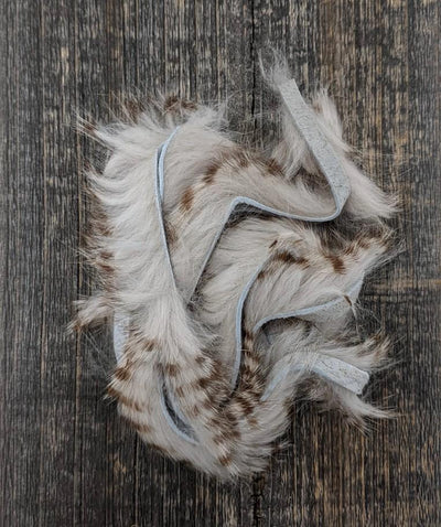 Hareline Dubbin Magnum Brown Barred Rabbit Strips Flesh #123B Hair, Fur