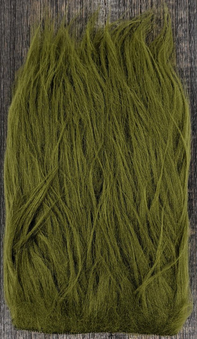 Hareline Dubbin Pseudo Hair Olive Flash, Wing Materials
