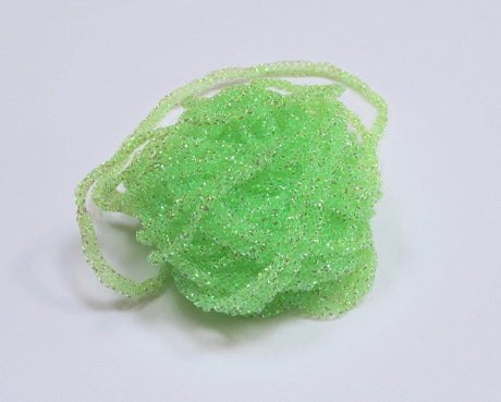 Hareline Dyed Pearl Diamond Braid  Fl Chartreuse