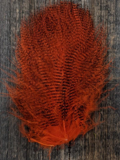 Hareline Fine Black Barred Marabou #187 Hot Orange Saddle Hackle, Hen Hackle, Asst. Feathers