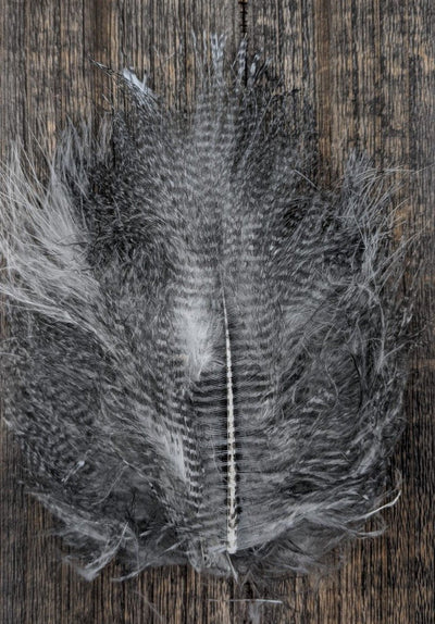 Hareline Fine Black Barred Marabou #377 White Saddle Hackle, Hen Hackle, Asst. Feathers