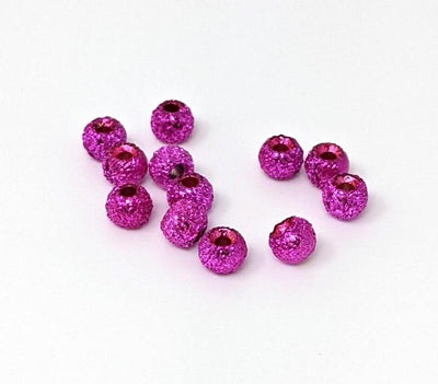 Hareline Gritty Tungsten Bead #289 Pink grit / 1/8 3.3mm Beads, Eyes, Coneheads