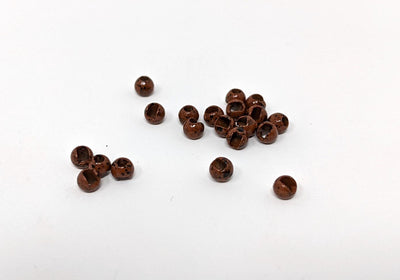 Hareline Mottled Slotted Tungsten Beads #239 Mottled Brown 20 Pack / 5/64 2.0mm Beads, Eyes, Coneheads