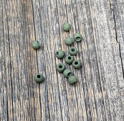 Hareline Mottled Tactical Tungsten Beads #263 Olive / 1/8 3.3mm Beads, Eyes, Coneheads